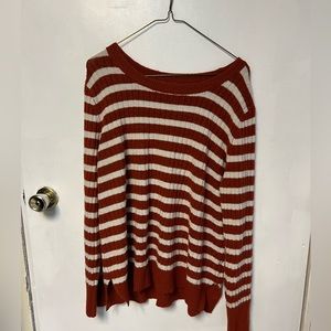 Stripped Burnt Orange sweater